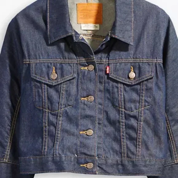 Levi’s Dark Denim Future Vintage Trucker Jacket, L - Picture 3 of 6